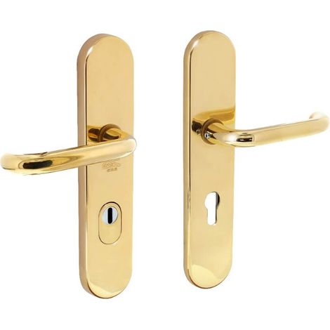 Quincaillerie de porte dérobée Aurano Protection de traction du noyau 72mm ovale laiton non laqué - 0010.382136Z (1/3)