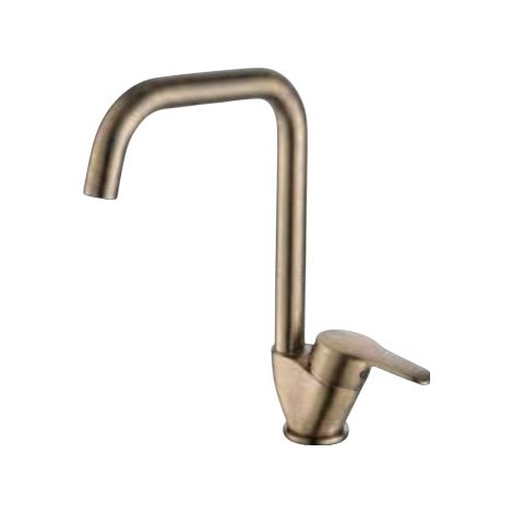 Miscelatore Lavello Cucina Canna Squadrata – Cartuccia Ø40 – Finitura Bronzo (1/2)