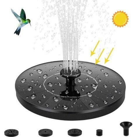 Fontana solare a forma di rosa con pannello solare da 1,5 W, pompa ad acqua solare con 6 effetti, pompa ad acqua solare per laghetti da giardino o piscine, acquari, piscine (1/5)