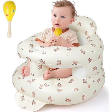 Siège Gonflable Bebe Siege Bebe Assis Avec Soutien Lombaire Et Cervical Chaise Bébé Gonflable Pour Voyage Camping Pour Bébés à Partir de 3 Mois (1/5)