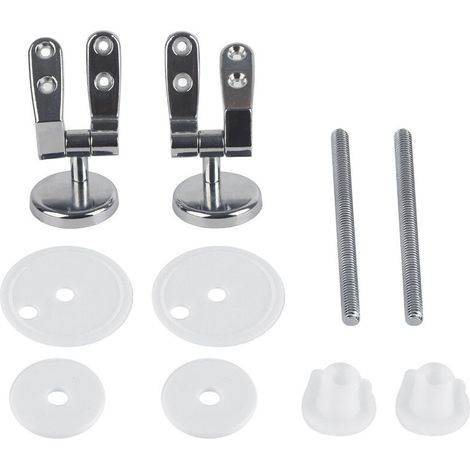 2 Pcs Charnières d'Abattant WC de Salle de Bain Fixations Remplacement WC Siège Charnière WC Fixations Pièces Détachées WC Pour Réparation Abattant A (1/4)