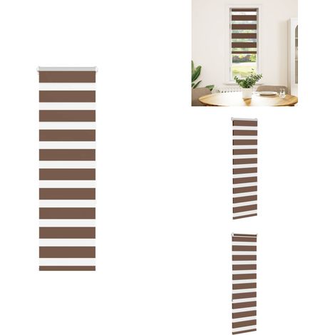 Zebrarollo Braun 50x150 cm Stoffbreite 45,9 cm Polyester - Zebra-Jalousie - Zebra-Jalousien - Zebra-Rollo - Doppelrollo (1/5)
