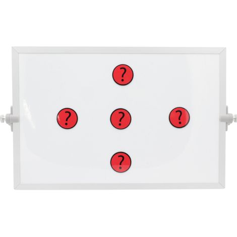 Symbole magnétique Point d'interrogation 3x3 cm rouge