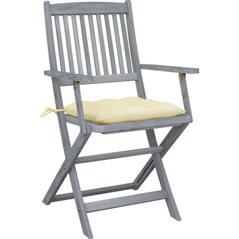 Maison Exclusive - Klappbare Gartenstühle 2 Stk. mit Kissen Massi