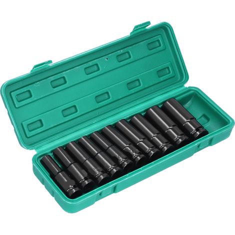 10-teiliges Set Schlagschrauber-Steckschlüssel-Verlängerungen, Sechskant-Druckluftschlüssel-Steckschlüssel für Autoreparaturen und elektrische Wartungsarbeiten (1/5)