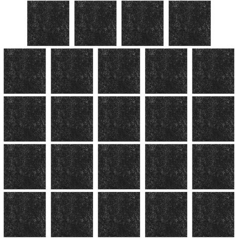 Packung mit 24 desodorierenden Aktivkohlefilterpads für Katzenstreu – 10,5 x 11,5 x 0,5 cm – Schwarz (1/3)