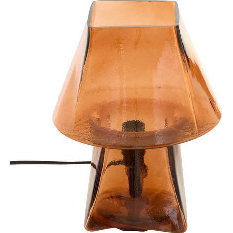 Lampe champignon Elita H.26cm en verre ambre - Atmosphera créateur d'intérieur (1/5)