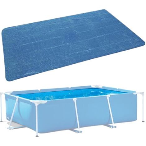 Bâche Solaire pour Piscine - 220x150cm Couverture Thermique Bache a Bulle Rectangulaire, de Chauffe-Piscinen Solaire, Isolante et Pliable Piscines Hors-Sol Enterrées (1/5)