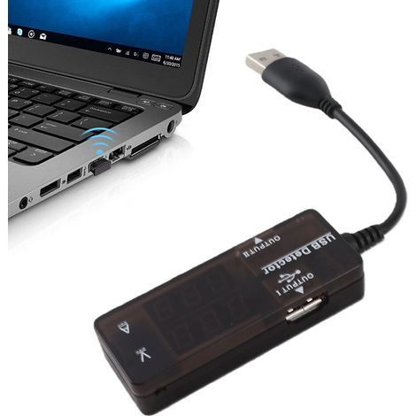 YB26VA USB-Tester: Voltmeter und Amperemeter mit Dual-Display, externer Batteriekapazitätstester (zweifarbig) (1/5)