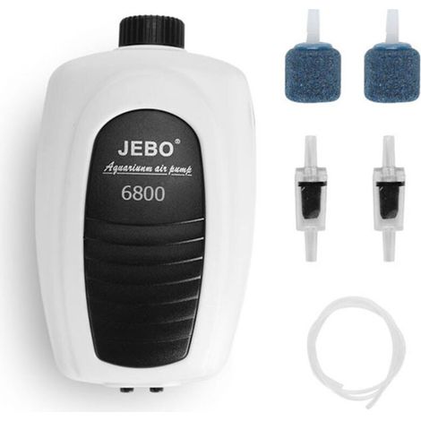 Aérateur hydroponique ultra-silencieux, adapté aux aquariums, avec une pompe à air à double sortie réglable et une fonction d'aération silencieuse, livré avec tous les accessoires. (1/5)