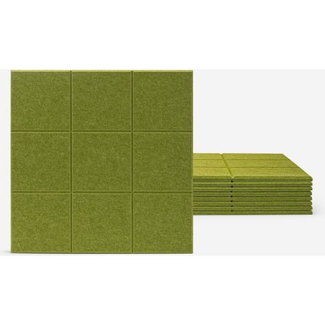 Set aus 8 dekorativen Schallschutzpaneelen 60x60, grün, geometrisch Didi-V