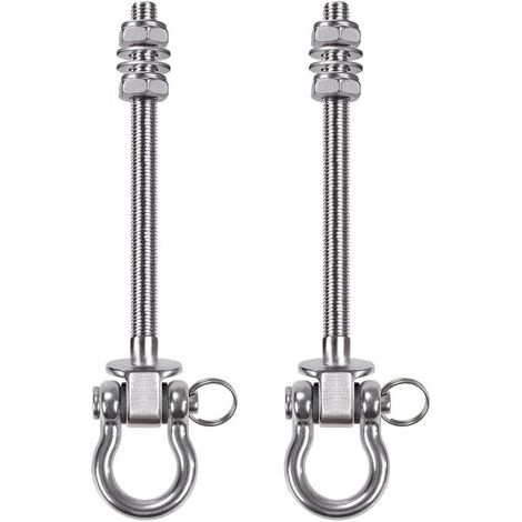 2 boulons de suspension de 23,5 cm pour hamac, kit de fixation pour balançoire, chaise d'intérieur/extérieur, corde de yoga, sac de frappe, sac de sable (1/5)