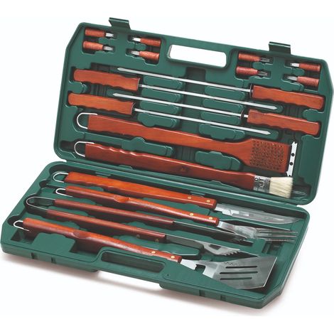 Ompagrill 01853 Küchenutensilien-Set zum Grillen im Stahlkoffer, 12-tlg