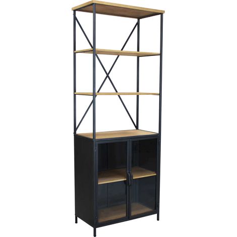 Scaffale in acciaio e legno a 5 ripiani Linea Classic (1/5)