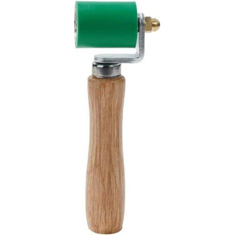 Rouleau de couture en silicone avec poignée en bois pour applications de soudure à haute température, pour membranes en PVC (vert) (1/4)
