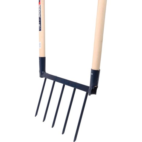 Eco'biofourche 5 dents manche en hêtre 110 cm – Pour décompacter la terre sans retourner – Certifié PEFC – Aération optimale des planches maraîchères – Spear & Jackson