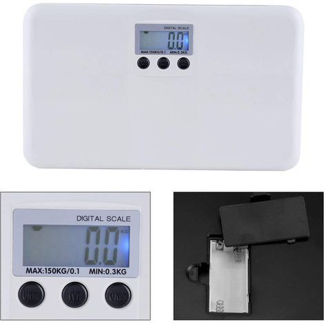 Balance numérique LCD avec fonction tare, alarme de batterie faible et fonction de verrouillage. Balance électronique pour la maison, les animaux de compagnie et les bébés. (1/5)