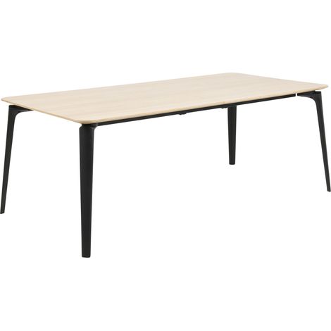 Coy Table de salle à manger 100x200 cm chêne, noir. (1/5)