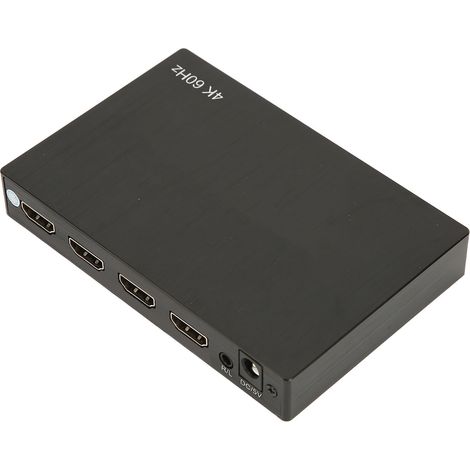 Commutateur/répartiteur d'interface multimédia 4K HD 2 entrées/4 sorties avec télécommande, matrice de répartition 4x2 avec sortie audio SPDIF et 3,5 mm (prise UE). (1/5)