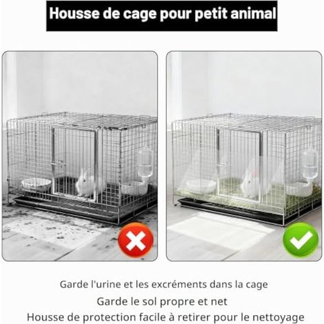 Lot de 12 plaques anti-urine en plastique transparent 35,6 x 11,5 cm - Empêche les fuites d'urine pour lapins, cochons d'Inde, hamsters et autres petits animaux (1/3)