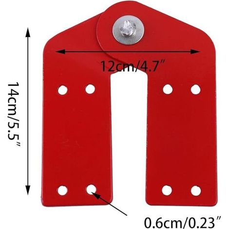 Charnière d'échelle de grenier en acier galvanisé pour sécurité optimale, pack de 2 pièces (1/4)