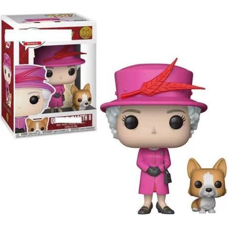 Rose - Figurine Pop reine, modèle de reine et Corgi à collectionner avec chien, décoration artisanale, cadeau (1/4)