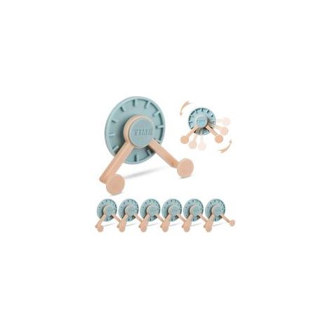 Lot de 12 crochets adhésifs muraux à ventouse rotative, porte-serviettes, bleu ciel –