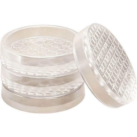 Embouts ronds en TPE pour pieds de chaise - Protecteurs de sol transparents antidérapants et silencieux, anti-rayures, lot de 4 (1/4)