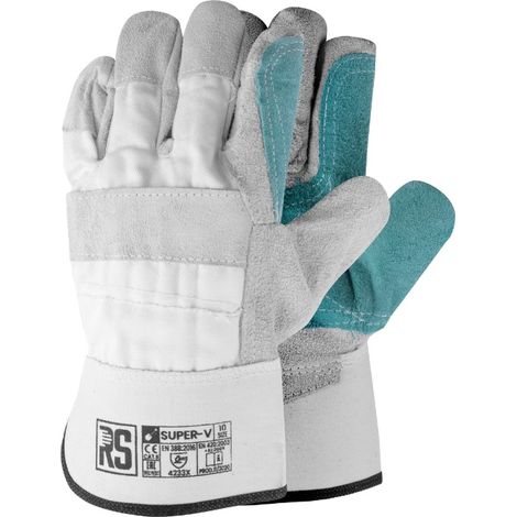 GUANTI RINFORZATI IN PELLE SPACCATA RS SUPER-V 10 - 6.0 PAR - REK SK 207