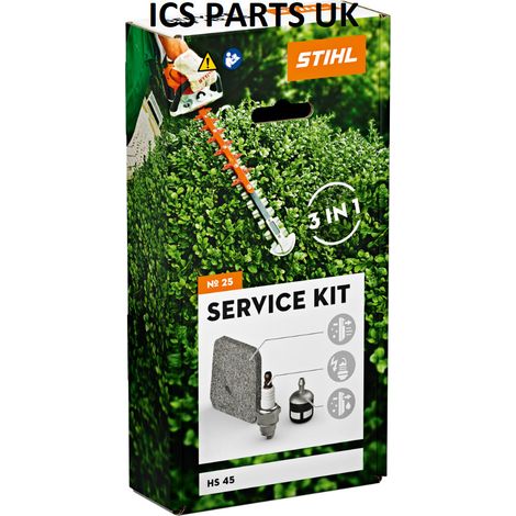 Kit de service STIHL 41400074101 pour taille-haie HS 45 – Filtre à air polaire et bougie d'allumage – Entretien moteur thermique