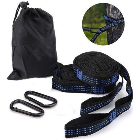 Hammock Attachment, Swing Tree Attachment Aufhängeset, 2.8 m x 2.5 cm Maxi 500kg, 14 Buckles, 2 Carabiners, Camping, Hiking, OuQIEDOVIEYoor, Travel (1/5)