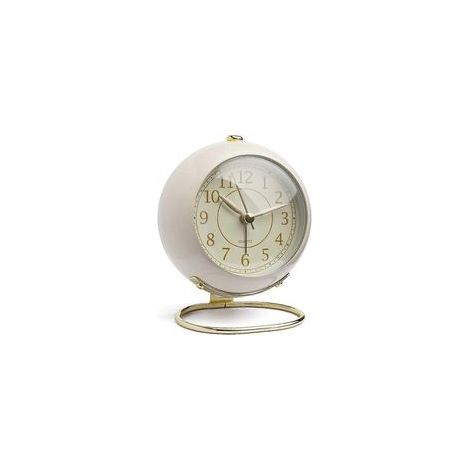 Piccolo orologio, orologio da tavolo, sveglia analogica retrò vintage senza ticchettio, orologio moderno dorato per camera da letto e comodino - Crezuo