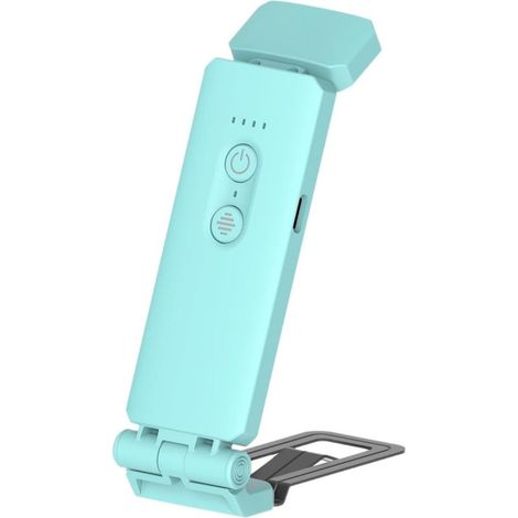 Lampe de lecture LED rechargeable – design pliable à pince – 3 températures de couleur – minuterie intégrée – USB,Bleu (1/5)