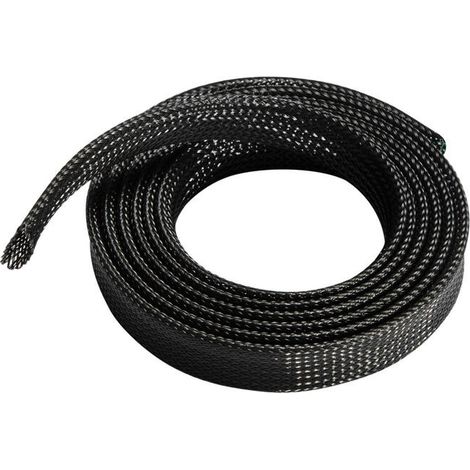 Organizador de cable poliéster 20mm, Negro, 1.0m (1/3)