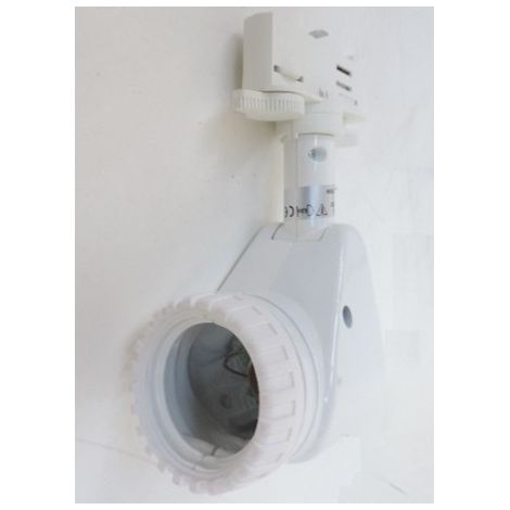 Projecteur orientable blanc pour rail monophasé 3 allumages lampe GU10 230V (non incl) IP20 HARRISON TRAJECTOIRE 211401