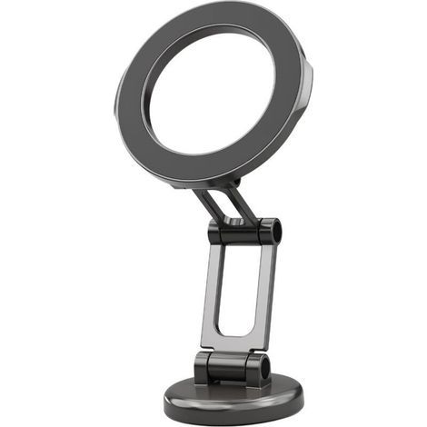 Support Voiture Téléphone pour Magsafe avec Rotation à 360°, Support Téléphone pour Voiture Magnetique Pliable intégrant Trois Axes Flexibles, Aimant N52 Puissant, pour iPhone 17 16 15 Samsung Huawei