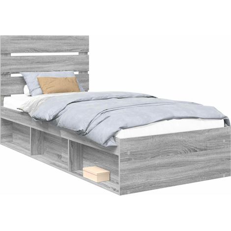 Maison Exclusive - Estructura de cama con cabecera Gris Sonoma 10