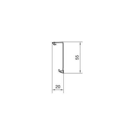 Accesorio conducto cable Hager sl20055219016 diseño labio suave 200 cm