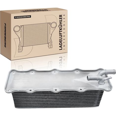 Intercooler turbo, longitud 307 mm, ancho 55 mm, profundidad 104,5 mm, diámetro de entrada 16 mm, diámetro del puerto de escape 16 mm (1/5)