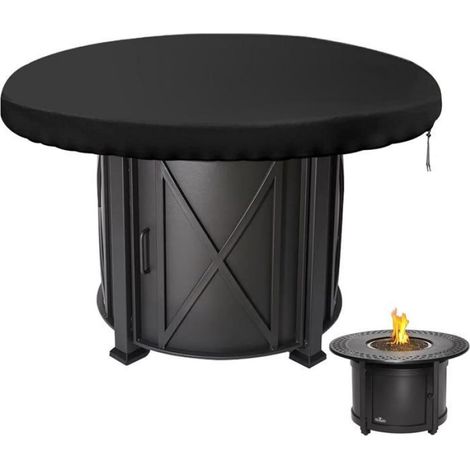 Housse De Protection Pour Plaque De Feu, 420D Housse Brasero Rond 100 Cm Anti-Uv Etanche Housse Barbecue Exterieur, Oxford Ronde B (1/5)