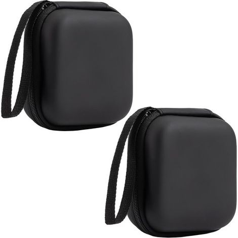 Lot de 2 étuis pour casque – Noirs – 9x9x4,5 cm – Étanches et antichocs – Protection et rangement (1/5)
