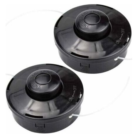 Set of 2 universal brushcutter heads A6481 Nylon replacement spool for trimmer/brushcutter cutting head M10 x 1.25 for petrol brushcutters--DTEKGAZ