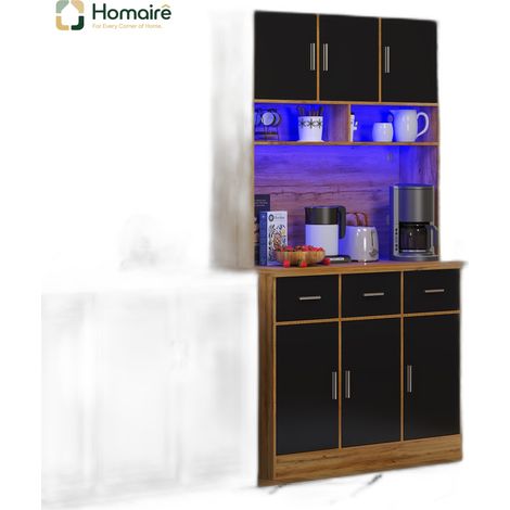 Sideboard mit USB-Anschluss aus MDF schwarz 100 x 40 x 180 cm HOMAIRE (1/5)