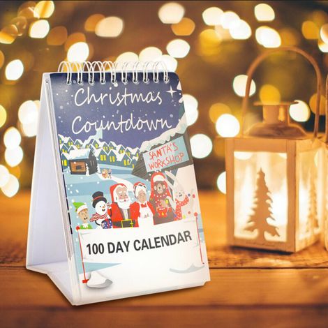 Weihnachts-Adventskalender 2022, 100-Tage-Countdown, dekorativer Tischkalender (1/5)
