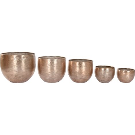 Macetero Set 5 Aluminio 35X35X29,5 Dorado (1/4)