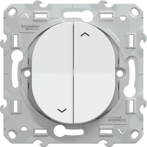 Interruptor para persiana enrollable Ovalis, SCHNEIDER ELECTRIC, blanco (requiere montaje), blanco SCHNEIDER ELECTRIC (1/5)