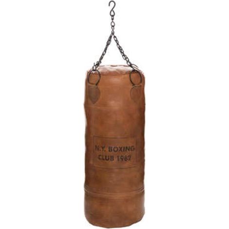 Sac de Boxe en Cuir Déco "Loft" 100cm Marron (1/3)