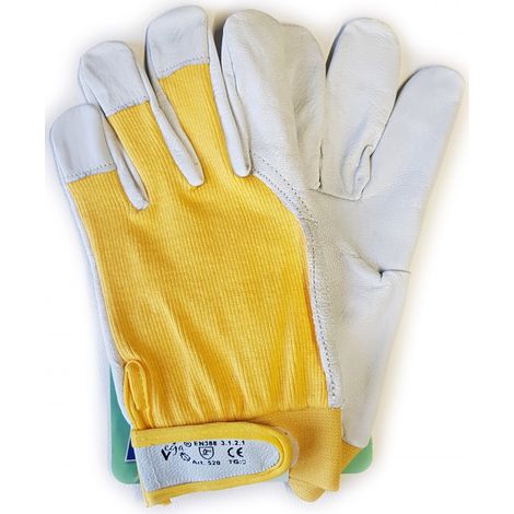 Guanti da lavoro g/520 supporto pelle di suino e cotone, taglie disponibili 9