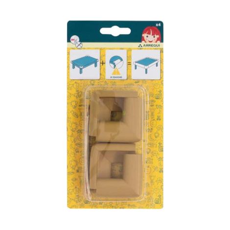 Paraspigoli Protezione Bambini per Spigoli Bordi Angoli di Tavoli Mobili - Colore: Marrone (1/2)
