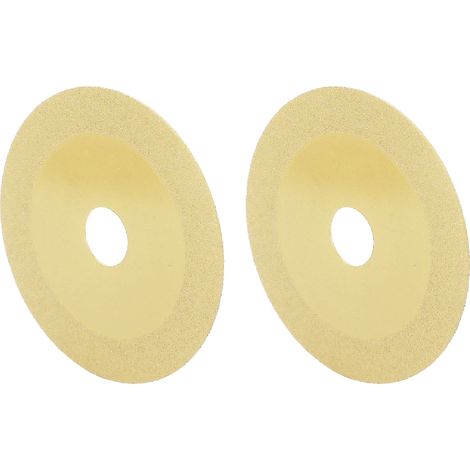 Lot de 2 disques diamantés pour meuleuse d'angle, outil rotatif, lame de scie pour carrelage, verre et champagne doré. (1/5)